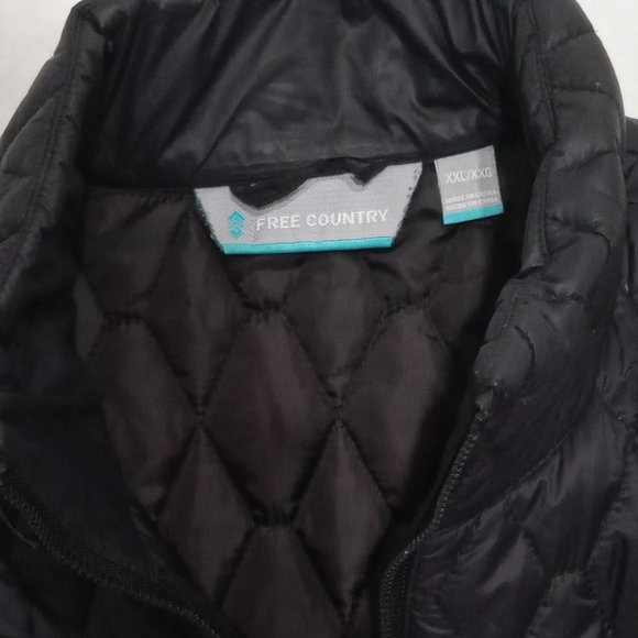 Free Country Vest Women's Puffy Warm Black Material Front Zipper XXL - Picture 5 of 7